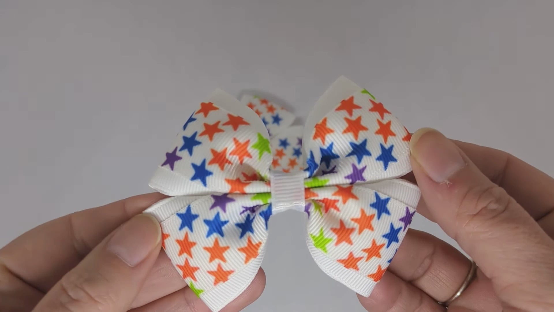 Colourful Stars Hair Bows on Alligator Clips